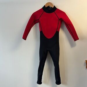 Real on Red and Black Full-Body Wetsuit kids size L (8-10)